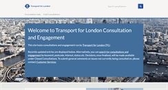 Desktop Screenshot of consultations.tfl.gov.uk