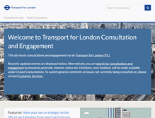 Tablet Screenshot of consultations.tfl.gov.uk